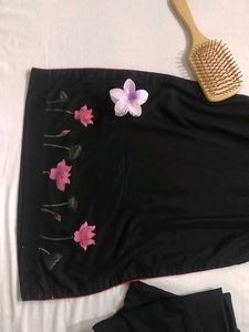 Elegant Black Kurta Set🖤 handmade working