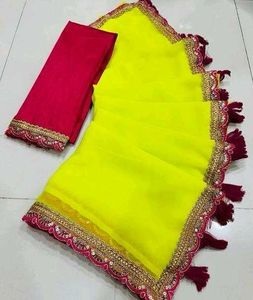 Elegant Saree with Embellishments