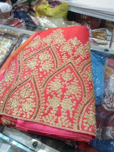 Embroidered Pink & Gold Lehenga