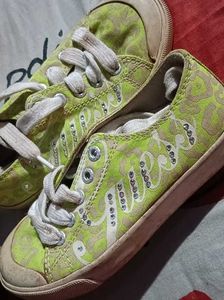 Beautiful Florescent Colour Shoes For Girls.