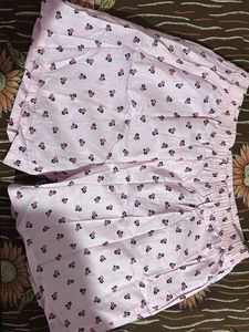 Pink flower shorts