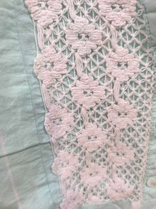 Blue and white striped kurti.