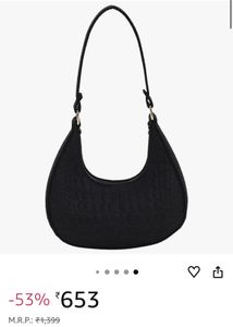 Chic Black Shoulder Bag