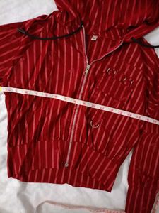Red Striped Hoodie