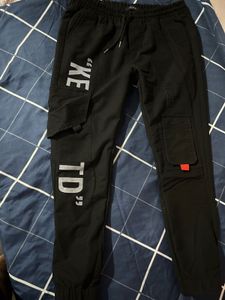 Black Cargo Joggers