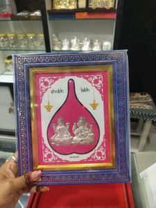 Ganeshji Nd Laxmi JiShubh Labh Silver Plated Fram