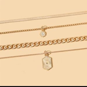 Gold Layered Necklace Set