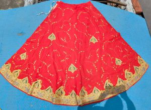 Red Embroidered Lehenga Choli
