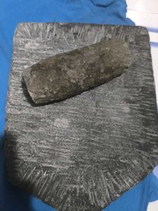 mortar and pestle made of rock