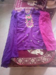 winter Embroidered Kurta Set