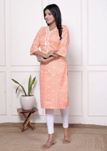 Gray Printed Kurti