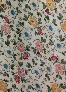 Beige Minimalist Floral Top