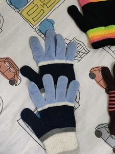 Beautiful Colourful Hand Gloves Woolen For Kids