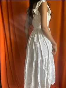 White Cottagecore Dress