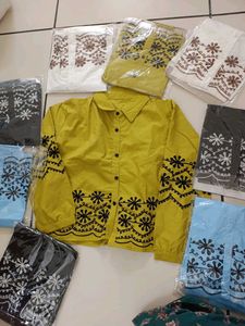 SHIRT TOP WITH EMBROIDERY DESIGN