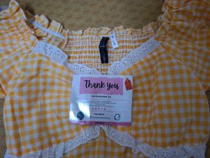 Yellow Gingham Smocked Top