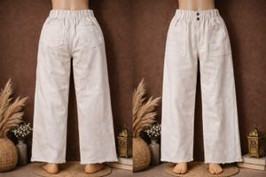 Wide Leg Button Front Pants