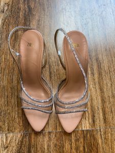 Zara Heels with Rhinestones