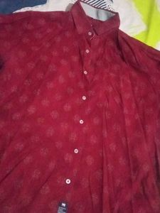 Maroon Patterned Shirt