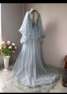 Blue And Pink Combo Gowns