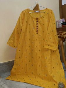 Mustard Yellow Kurti Set