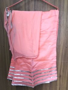 Peach Embroidered Kurti