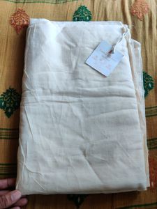 Pure Cotton Dress Material (Off-white)