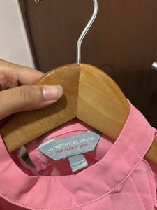 Blush Beauty: Elegant Cutout Blouse