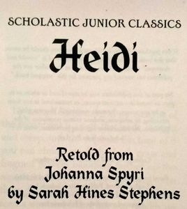 Heidi by Johanna Spyri