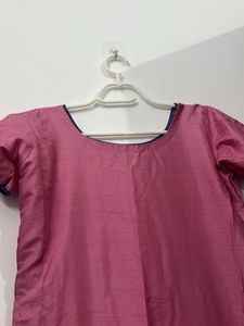 Pink Embroidered Kurta