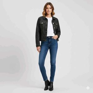 Zara Black Denim Jacket