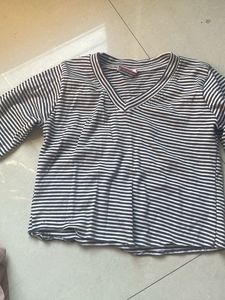 Striped V-Neck T-Shirt