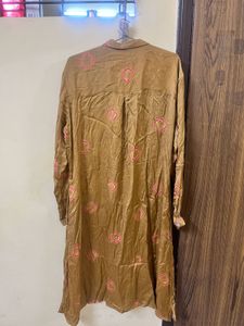 Silk Brown &amp; Pink Pajama Set