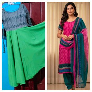 combo churidar and gown