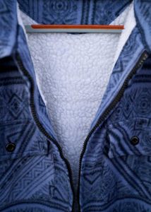 Aztec Print Zip-Up Fleece Jacket