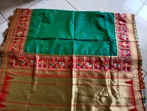 Elegant Dark Green Saree