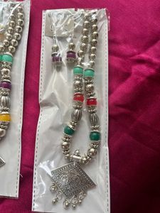 Elegant Silver Oxide Necklace