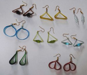 Unsed Set Of Handmade Earrings