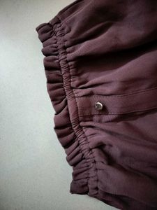 Mauve off-Shoulder Crop Top