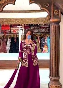 Purple Embellished Ethnic Top