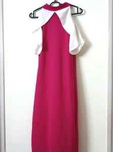 Pink Cold Shoulder Dress