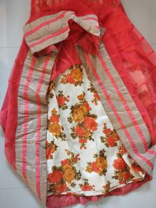 Red Floral Embroidered Anarkali Dress