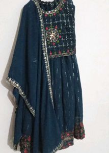 Teal Embroidered Lehenga Choli✨🔥