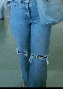 Zara Distressed Denim Jeans, Fit 26/27/28