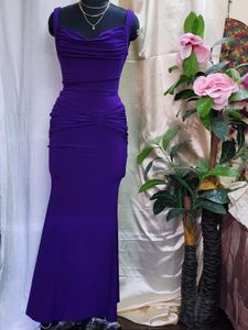 Purple Ruched Bodycon Dress, Price Fixed!..