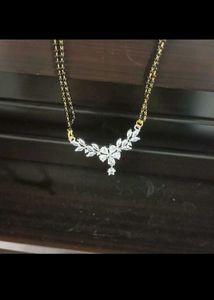 AD Stone Necklace And Mangalsutra