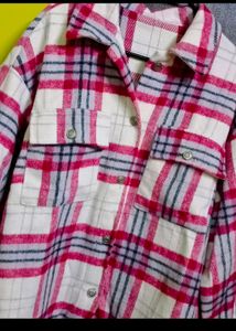 Pinterest Inspired Savana Plaid Jacket Women&#39;s Coat Autumn Winter Retro Pocket Oversized