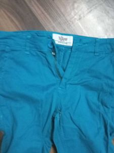 Blue Casual Pants