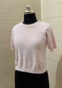 MANGO FUR-EFFECT KNITTED SWEATER