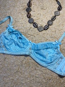 VS Panty With Blue Lace Bra